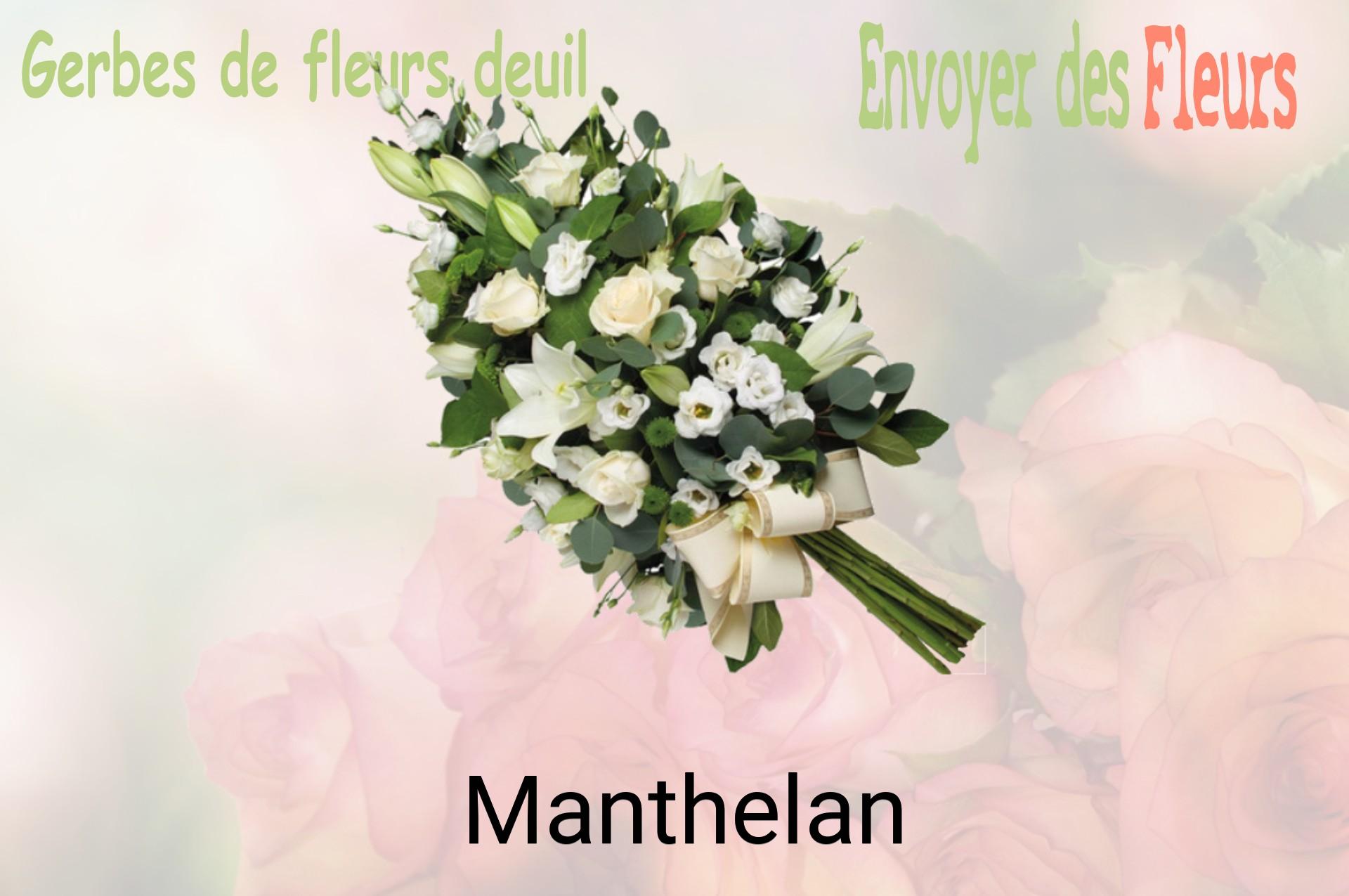 Gerbe de fleurs de deuil livrée à Manthelan